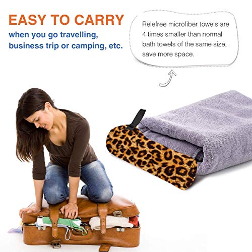 Microfibre-towel-lightweight-travel-beach-towel-Extra-large-quick-drying-camping-towel-Premium-gym-towels-for-swimming-yoga-Highly-absorbent-fast-dry-Animal-Leopard-Print
