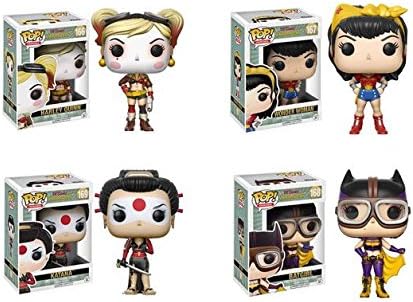 Pop! Heroes: DC Bombshells Harley Quinn, Batgirl, Wonder Woman, and Katana! Set of 4
