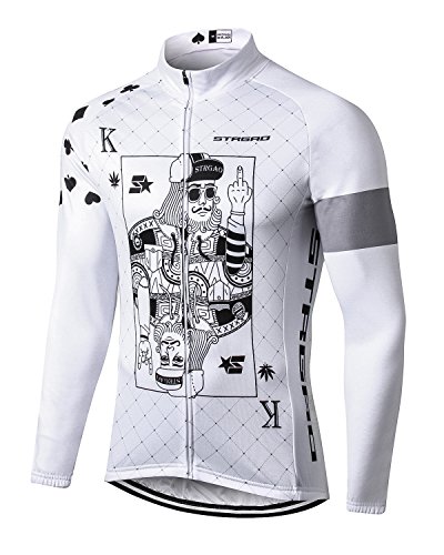 MR Strgao Men's Cycling Winter Thermal Jacket Windproof Long Sleeves Bike Jersey Bicycle Coat Size M