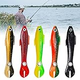5PCS Soft Bionic Fishing Lure,Soft Plastic Bass