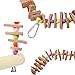 Pet Magasin Hand Made Bird Toys [3-Pack] - Interactive Perch, Stand & Swing for Birds of All Kinds