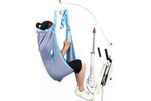 Patient Lift Sling with Opening,Full Body Mesh Sling (507lb Capacity) - Lifting Aid Straps for Transfer, for Elderly, Bariatr