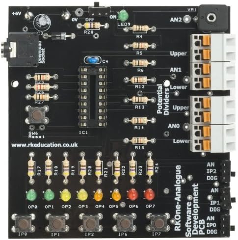 Rk Education RKOneAnalogue Training/Development PCB for 18 pin PIC,PICAXE and Genie Self Build Kit