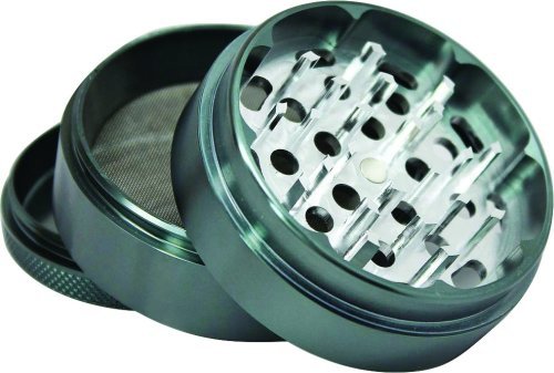 Sharp Stone Official Authentic Large 4 Piece Grinder Hard Top 2.5 Inches Grey + Free Performance Technology Wrist Band