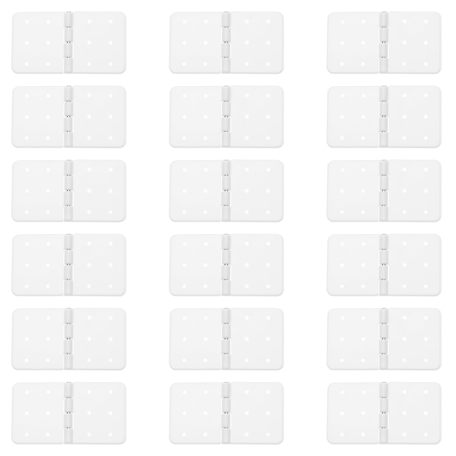 YINETTECH 30PCS RC Airplane Hinges 36x20mm Rectangle Foldable Plastic Pinned Hinges for DIY RC Airplane Model Parts Replacements White