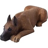 Sandicast Small Size Fawn Great Dane Sculpture, Lying