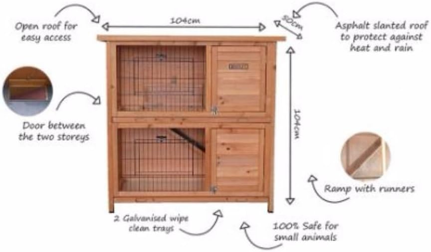 two storey guinea pig hutch