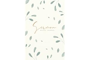 Sermon Notes Journal: Christian Sermon Notes Journal, Nature themed Sermon Journal for Christian, Leaves Pattern Sermon Writing Notebook, Christian Gifts