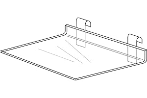 RETAIL RESOURCE Acrylic Gridwall Shelf 24" x 8", 10184