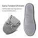 Cozy Niche Women's Memory Foam House Slippers - Slip-on Style with Striped Knitted Closed Toe, Perfect for Spring and Summer (Medium / 7-8 B(M) US, Gray)