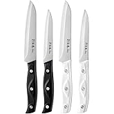HAMMER IRON ALLEY 4PCS Paring Knife - 4/4.5 inch Fruit and Vegetable Paring Knives - Ultra Sharp Kitchen Knife - Peeling Knives - German Stainless Steel-ABS Handle