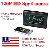[100% COVERT] SecureGuard HD 720p USB Charger & Clock Radio Spy Camera Covert Hidden Nanny Camera Spy Gadget