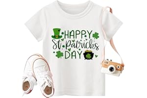 BQG St Patricks Day Shirt Kids Toddler Boys Girls Shamrock Graphic T-Shirt Kid St Patty's Irish Tee Lucky Tops