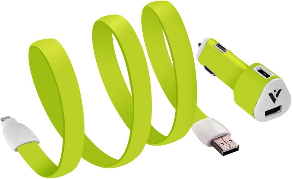 BevenaFlat Ribbon Silicone Dual-charging Micro USB Car Charger 2.1A for Samsung Galaxy S5, S4, S3, S2, Galaxy Note 2, Note3; Motorola Droid RAZR MAXX;HTC One X V S and Other Android Devices with Blister Packaging Available in Many Colors(Green Color) 2.1a car charger car charger for samsung s2 droid maxx car charger droid razr maxx charger galaxy note 4 car charger motorola droid maxx charger samsung galaxy note 4 charger samsung galaxy s2 charger samsung galaxy s5 wireless charging samsung micro usb car charger samsung note 4 car charger