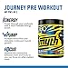 Mythlabs Journey Pre Workout Supplement Energy Powder with Alpha GPC, L-Citrulline, Beta-Alaline - Maximum Focus and Endurance - Electric Watermelon, 30 Servings
