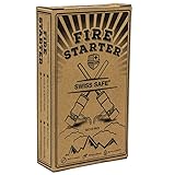 5-in-1 Fire Starter with Compass, Paracord and Whistle (2-Pack) for Emergency Survival Kits, Camping, Hiking, All-Weather Magnesium Ferro Rod