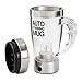 Self Stirring Mug iPstyle 350ml Self Stirring Coffee Mug Perfect Double Insulated Electric Coffee Cup / Coffee Mug Automatic Perfect Gift (350ML - Handle)
