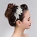 Diamondo Bride Crystal Headbands Flower Vine Pearl Bridal Hair Accessory Pearls Beads Rhinestone Flower Vine Wedding Party Headpiece
