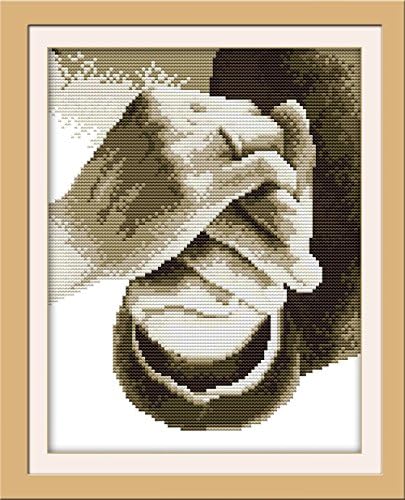 Needlepoints Kit Stamped Cross Stitch Pattern Kits - Hold Your Hand 11CT Fabric, Embroidery Art Cross-Stitching Needlework