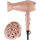 CHI 1875 Series Hair Dryer, Lightweight &amp; Powerful Blow Dryer, Mocha | For Frizz-Free, Smooth &amp; Shiny Hair, Adjustable Heat Settings