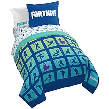 Jay Franco Fortnite Boogie Bomb 5 Piece Twin Bed Set - Includes Reversible Comforter & Sheet Set - Super Soft Fade Resistant Microfiber Kids Bedding - (Official Fortnite Product)