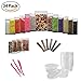 Slime Foam Balls Kit, Styrofoam Beads for DIY Kids Arts and Crafts - Fruit, Heart, Cake Slices, with Tools, Star Glitter, Assorted Colors, Great for Gifts, School; Fun Making (34 Pack)