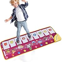 ALANGDUO Piano Musical Mats, Kids Children Touch Play Game Dance Music Animal Blanket Carpet Mat, Boys Girls Baby Early Education Toys