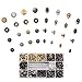 100 Sets Snap Fastener Kit Leather Button Tool Press Studs with 4 Pieces Fixing Tools for for Leather, Coat, Down Jacket, Jeans Wear and Bags ,12.5 mm in Diameter