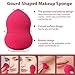 BEAKEY 5+1 Pcs Makeup Sponge & Pocket Makeup Mirror, Multi-Colored Foundation Blending Sponges Gourd-Shaped, for Applying Liquid Foundation, Cream, Powder