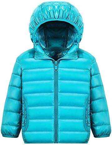 Wxian Unisex Children Lightweight Down Coat Warm Puffer Jacket With Hood