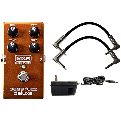 MXR M84 Bass Fuzz Deluxe Cable Bundle w/ 4 free Items: 2x 18.6' Strukture Cables, 2x Hosa Patch Cables