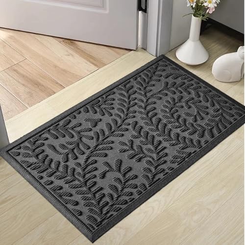 HIYARD Absorbent Dirt Trapping Doormat Grey