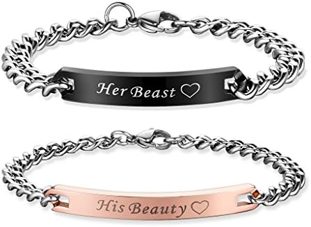 His Beauty Her Beast Bracelets for Couples