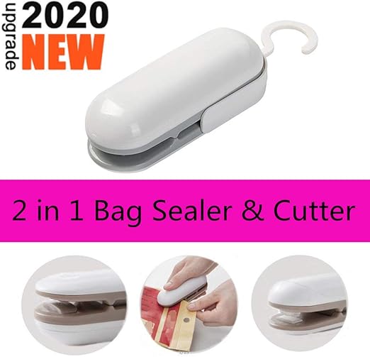 2in1 Chip Bag Resealer Portable Mini Package Air Tight Re Sealer Snack Seal Heat Packing
