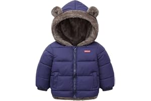 Fairy Baby Infant Baby Winter Coat Cute Teddy Bear Hooded Jacket Warm Fleece Outerwear Windproof Toddler Boys Girl 6M-4T