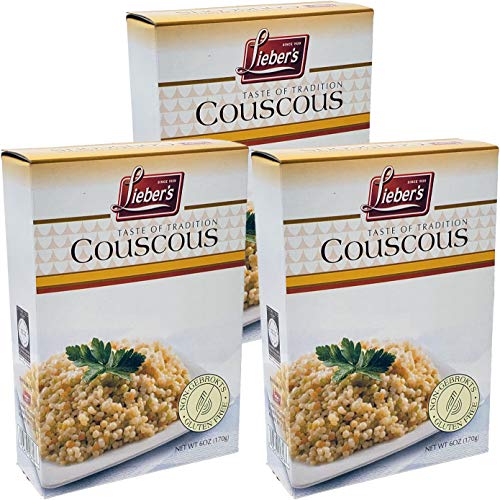 Lieber's Couscous Original Flavor, Gluten Free, Kosher For Passover, 6 Ounce Box (3-Pack)
