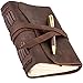 Leather Journal for Mens Womens - Leather Bound Journal - Genuine Brown Leather Travel Journal - Personalized Sketchbook - Refillable Soft Diary - Real Handmade Vintage Writing Notebook - Journal Set