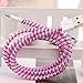 BUTEFO DIY Spiral Wire Cable Protectors / Cable Wrap / Wire Organizer / Cord Manager for most of Charging Data cable (Pink+Purple+White)
