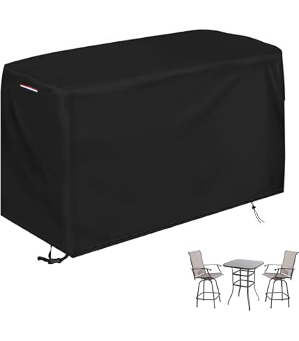 VANSHEIM Housse De Plateau Table Housse De Protection Étanche Pour Table De Jardin Bache De Protection Table Carrée De Jardin Avec Boucles Et Cordon De Serrage Etanche Au Vent 90x90x15cm