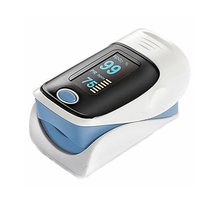 MCTECH Finger Blut Sauerstoff Tester Finger Pulsoxi Meter Blut-Sauerstoff Monitor Oximeter für SPO2 PR Pulsmesser und Herzsch