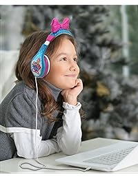 Jojo Siwa - Auriculares de diadema para niños con función de limitación de volumen para escuchar con seguridad