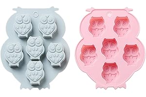 GETAJGHSD 2pcs Silicone Baking Mold Handmade Owl Ice Cube Tray for DIY Chocolate and Eco-Friendly