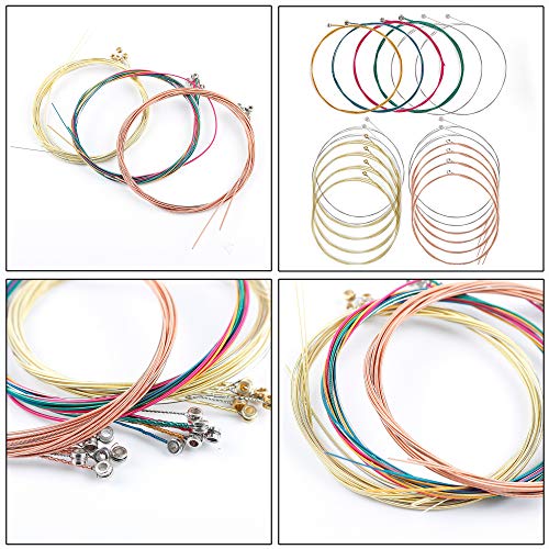 58PCS Guitar Strings Changing Kit Tool Kit Accessories Including Guitar Acoustic Strings Guitar Tuner Guitar Picks Capo Thumb Picks String Winder Bridge Pins Pin Puller String Cutter for Beginner - Thumbnail 5