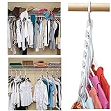 Wonder Hanger Closet Clothes Organizer/Space Saver Storage White Plastic 10 Pack