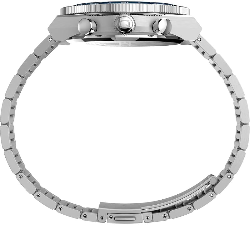 Q Continental Chronograph TW2Y55900 - Orologio da uomo da 40 mm, cinturino in acciaio inox e quadrante blu
