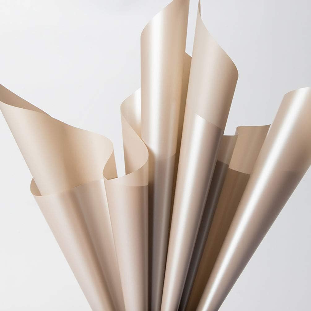 20 pcs Korean Style Yunjin Paper Silk Satin Texture Film Floral Wrapping Paper Bouquet Packaging Material Wrapping Paper High-Grade Floral Materials,23.6x23.6 Inch (Cream Brown)