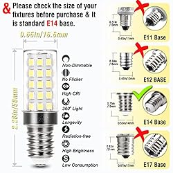 ALIDE E14 LED Bulbs 4W Equal 40 Watt Candelabra