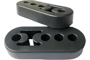 WASYDY Rubber Exhaust Hanger,4 Holes Adjustable Muffler Hanger,Universal Muffler Exhaust System Shock Absorber,Exhaust Muffler Insulator Bracket Mount,Universal for Cars Truck Jeep SUV Upgrade 2Pcs