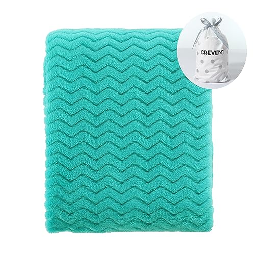 CREVENT baby blanket Wave Teal Blue