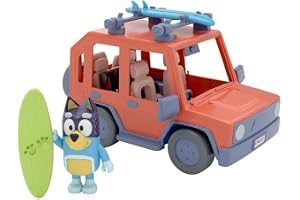 Bluey, 4WD Family Vehicle, with 1 Figure and 2 Surfboards | Customizable Car - Adventure Time | for Ages 3+, Multicolor, 1301